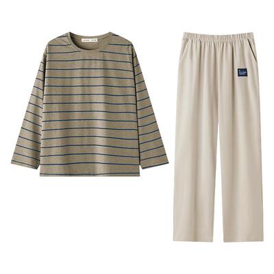 情侣睡衣春秋季柔软棉质家居服女