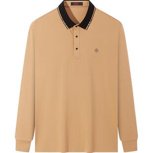 【高弹针织】柒牌男装清仓男士polo衫长袖秋冬时尚休闲翻领T恤衫