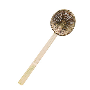 小号三两竹编苏式捞面勺竹柄漏勺面店笊篱厨房煮面苏式面馆观音斗