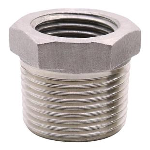 304不锈钢补芯内外丝变径异径接头补心卜申螺纹转换6分变4分