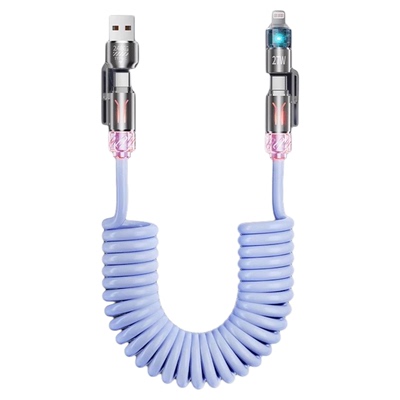 240W四合一弹簧快充线