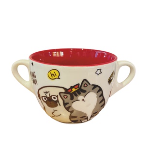 COSTA×吾皇猫陶瓷马克杯带盖咖啡杯牛奶杯办公室茶杯礼盒装现货