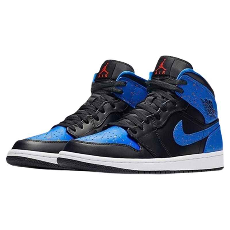 Jordan Air Jordan 1酷炫防滑舒适中帮篮球鞋男码47.5泼墨皇家蓝