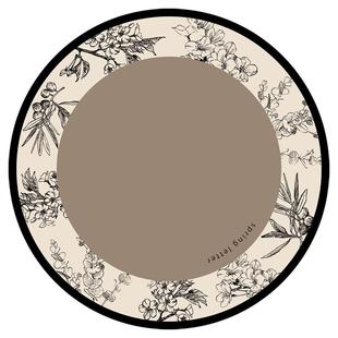 美式圆形餐桌垫防水防油免洗防烫隔热轻奢高级感家用圆桌垫子桌布