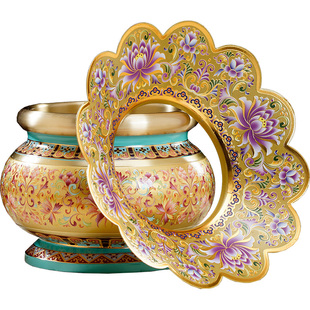 圆通佛具接香灰炉围莲花香灰托加厚型香炉罩家用家用佛堂用品供具