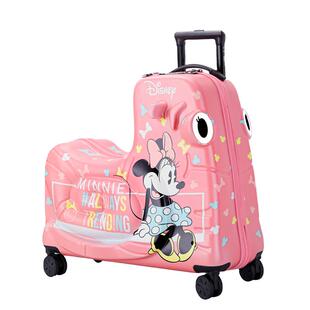 Disney/迪士尼可坐可骑行李箱女米妮儿童拉杆箱男米奇骑行旅行箱