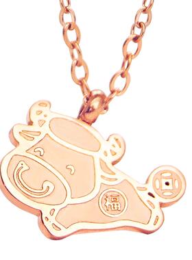 轻奢小牛钛钢女项链过年不掉色