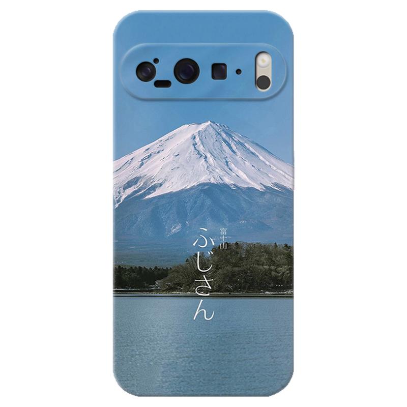 低调日文富士山适用谷歌Pixel10手机壳9pro/8/7/6A冷淡风XL文艺简约男生女款耐脏防摔软