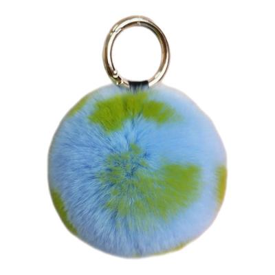 獭兔小地球包包钥匙挂件真皮真毛