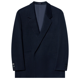 JDV男装 李宏毅同款藏青色复古西服商场同款休闲西装外套WMJ50W7