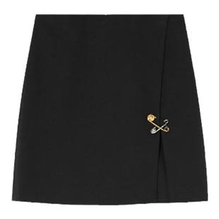 【季末优惠】VERSACE/范思哲 女士Safety Pin A字羊毛迷你裙