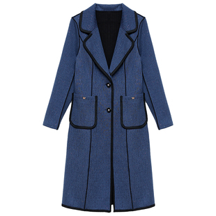 时尚风衣外套女2026新款春秋高级感修身减龄西装领妮子两面穿大衣