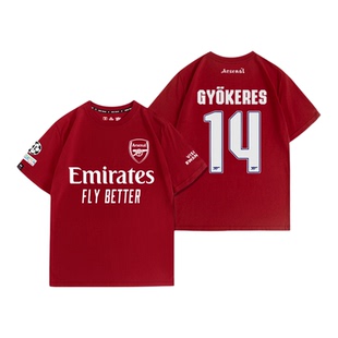 25-26阿森纳队服哲凯赖什足球衣服赖斯埃泽男球迷加油T恤衫夏短袖