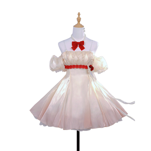 现! 明日香eva花之语cos服ask礼服渐变粉片裁cosplay女人形制衣