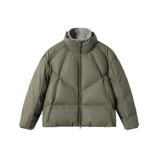 南乙NYHSUGOO冬季假两件皮羽绒男外套90白鸭绒加厚保暖羽绒服3949