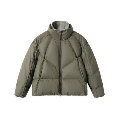 南乙NYHSUGOO冬季假两件皮羽绒男外套90白鸭绒加厚保暖羽绒服3949