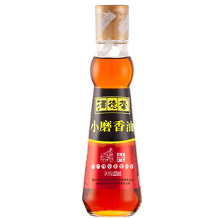 汪德荣小磨香油芝麻油碟225ml火锅芝麻油绿色食品老字号家用食用