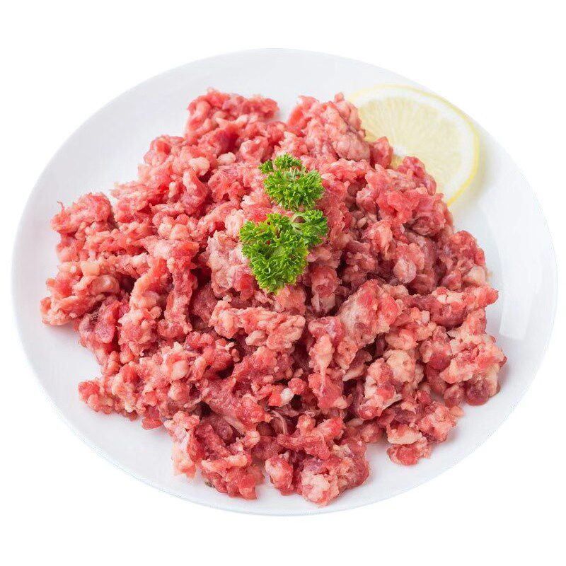 牛肉馅生鲜牛肉新货鲜冻牛里脊肉冷冻批发商用烤牛肉沫末碎汉堡饼
