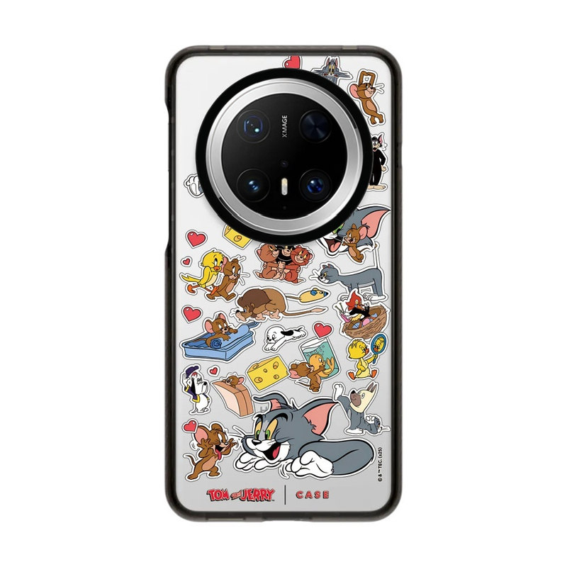 猫和老鼠杰瑞和汤姆保龄球适用华为mate80Pro max手机壳mate70pro/60Pro+磁吸手机壳透明防摔保护套卡通