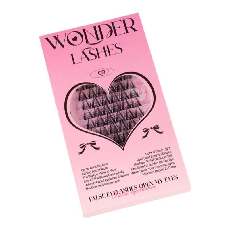 清仓特惠WONDERLASHES元气少女假睫毛黑宽梗单簇浓密芭比漫画大眼