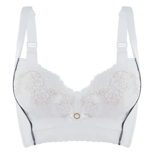 图薇娜调整型内衣女小胸显大聚拢网红文胸白色侧收副乳防下垂胸罩