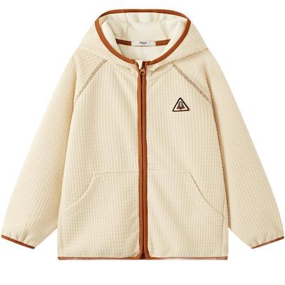 MQD秋季新品男大童潮酷休闲摇粒绒运动保暖连帽外套