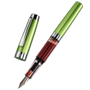 永生3024教师批改专用美工尖大容量弹簧活塞按压钢笔透明款