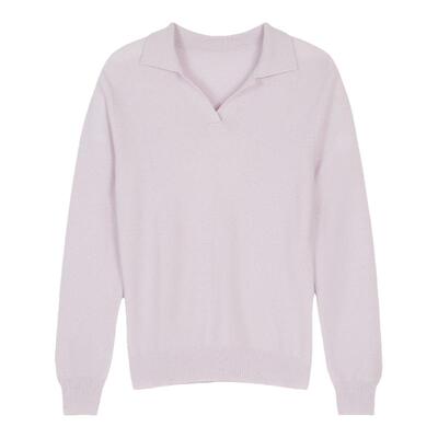 鹿王新品女士T恤领羊绒衫