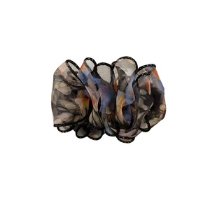 秋冬新款郁金香丸子夹抓夹气质泡泡网纱云朵中号盘发发夹头饰发卡