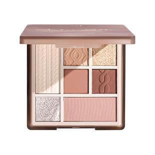 AKF眼影盘七色综合盘腮红高光打底鼻影修容易上手玫瑰大地橘棕色