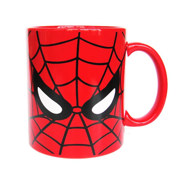 美国漫威复仇者联盟蜘蛛侠Spider-Man红色头像陶瓷马克杯水杯