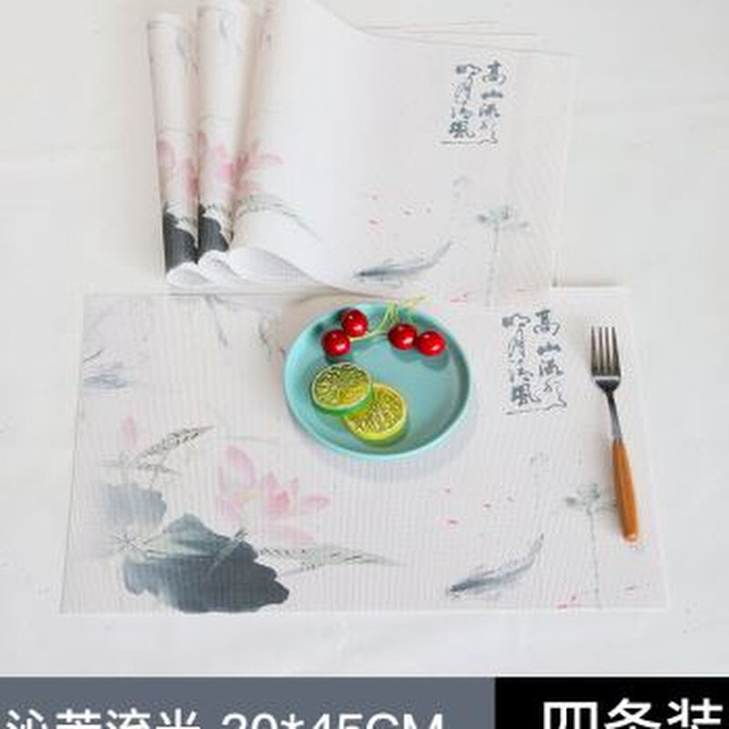 隔热垫餐桌垫西餐垫防水防油饭厅餐具垫防烫中国风.垫子餐盘长