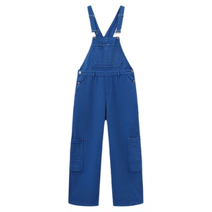 【2026早春新款】wigglewiggle多巴胺宽松减龄工装背带牛仔裤长裤