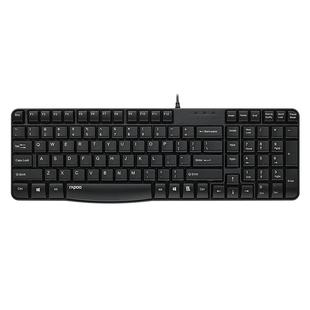 雷柏K130有线单键盘台式电脑笔记本商务家用办公防水USB接口有线