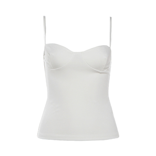 WEIRD PUSS 纯欲少女简约修身吊带背心女 性感修身百搭辣妹上衣潮