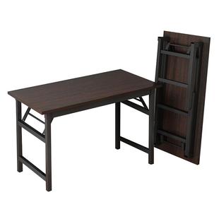 折叠电脑桌家用卧室书桌办公桌学生写字桌出租屋免安装长方形桌子