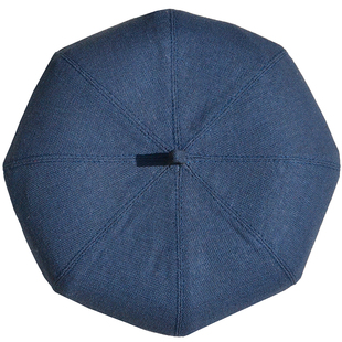 韶喜透气棉麻太阳帽八角帽老人男士中老年遮阳帽老头导演画家帽子