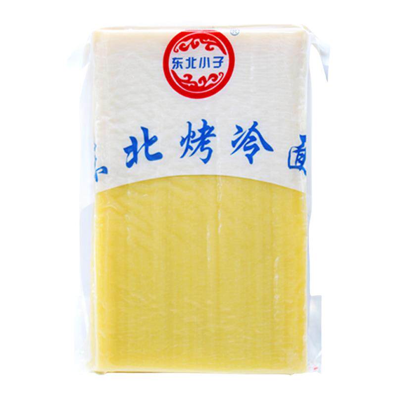 东北小子韩式烤冷面片批发 商用东北烤冷面皮加厚专用酱25张2100g