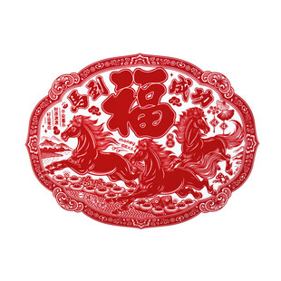 马年新款生肖植绒静电福字窗花贴马到成功福字特新年过年装饰2026