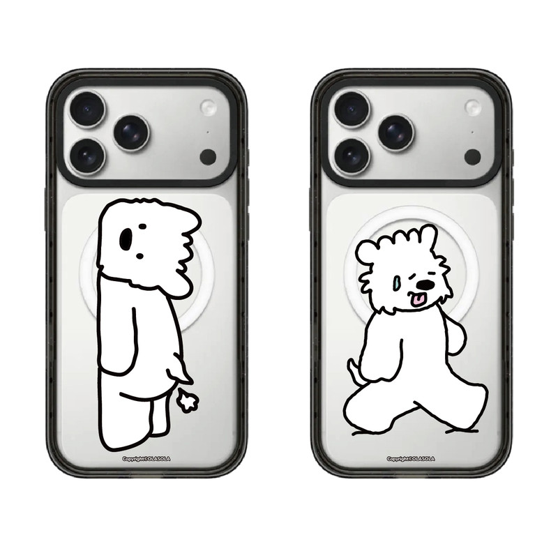 OLASOLA《西高地摆烂日常》黑框透明磁吸手机壳适用苹果iPhone18promax小狗magsafe全包17pro情