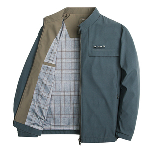 贵人鸟行政夹克男款春秋季2026年新款干部装中年爸爸装公务员外套