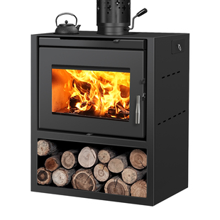 真火壁炉燃木柴家用室内柴火炉取暖炉农村民宿别墅复古冬季烤火炉