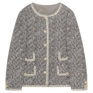 邱莹莹 HELA AOMI “花呢皮草”绵羊毛100%颗粒状纹理小香风皮草