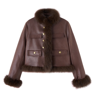 首尔美人2025冬季新款皮草羽绒服