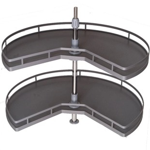 橱柜转角拉篮转270度转盘篮地柜拐角旋转篮360度圆形不锈钢置物架