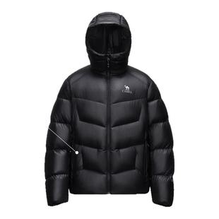 Camel骆驼羽神鹅绒服女短款25冬新款90绒保暖连帽羽绒面包服外套