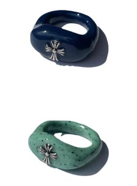 925纯银克罗心十字架定制戒指