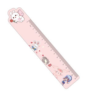 定制亚克力透明卡通尺子广告宣传尺子定做LOG动漫造型个性直尺小学生班机奖励小礼品刻字文具亚克力尺子制作