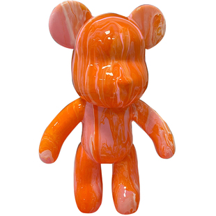 流体熊流体兔手工礼品钥匙扣白胚暴力 熊摆件DIY网红流体熊存钱罐