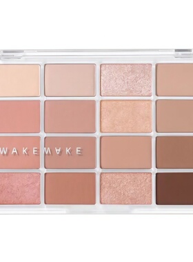 wakemake16色大地珠光哑光眼影